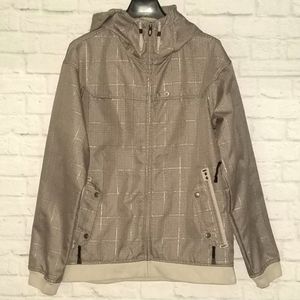 Mens Oakley Taupe Plaid Insulated Waterproof Jacket,  Size M